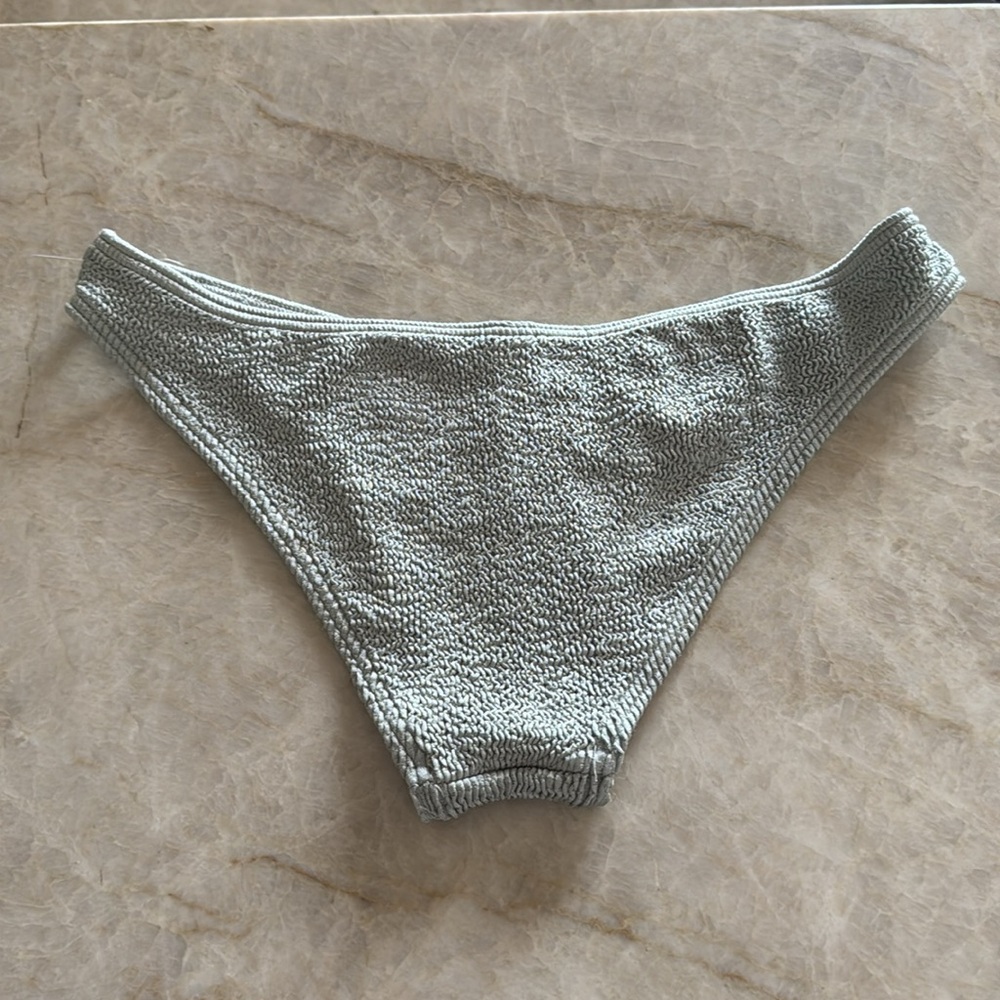 NWT Bond-Eye Swim Womens Sign‎ Brief Bikini Bottom, Chrome Shimmer $90 - Picture 5 of 8